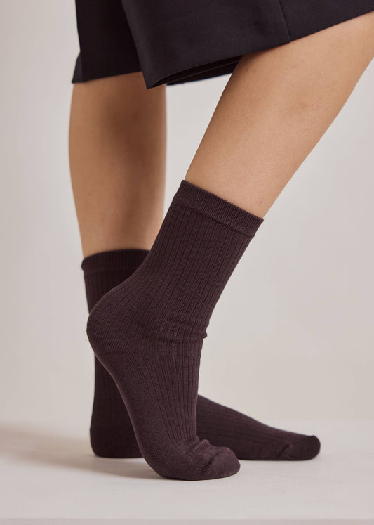 THE EVERY DAY SOCK- DARK CHOCOLATE