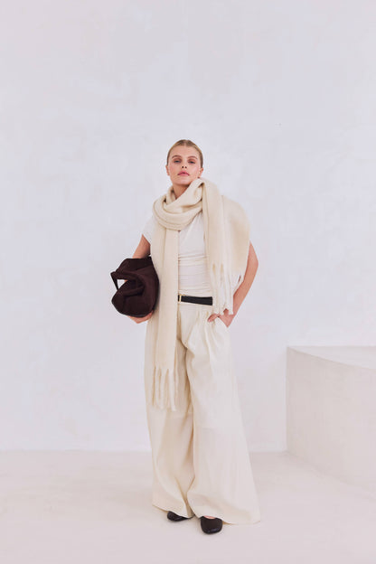 SCARF- PEBBLE BEIGE