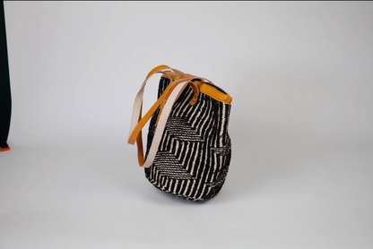 Zebra Black and White Woven Bag