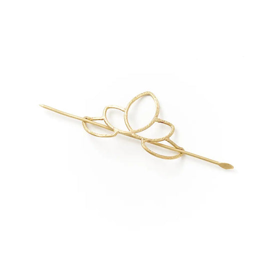 LOTUS FLOWER HAIR SLIDE WITH STICK