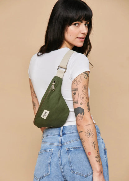 OLIVIA BANANA BAG - OLIVE