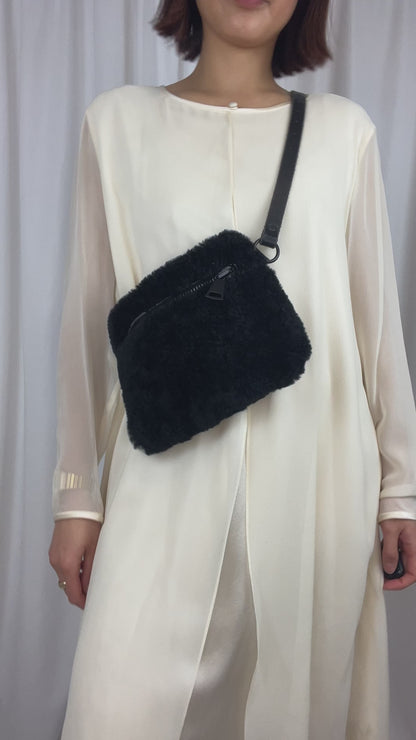 YBH BLACK SHEEPSKIN BAG