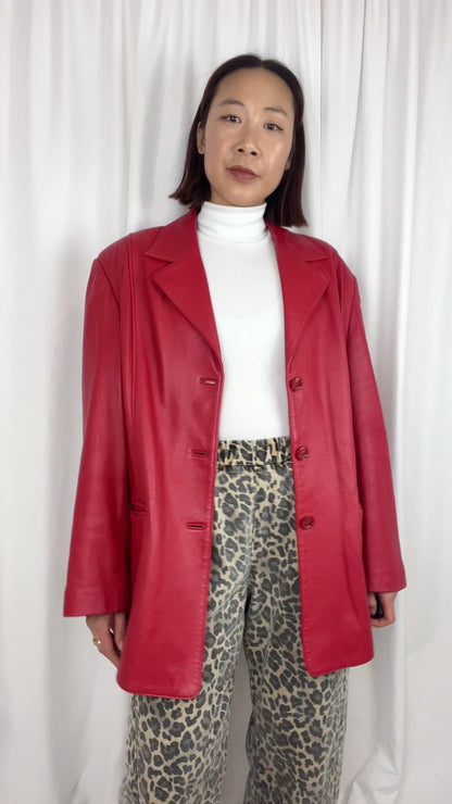 RED LEATHER JACKET