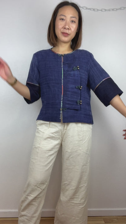 HANDCRAFTED INDIGO BLOUSE