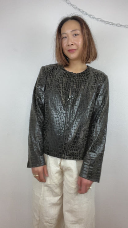 LEATHER "SNAKESKIN" JACKET