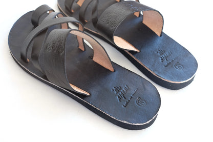 LEATHER SANDALIA - BLACK