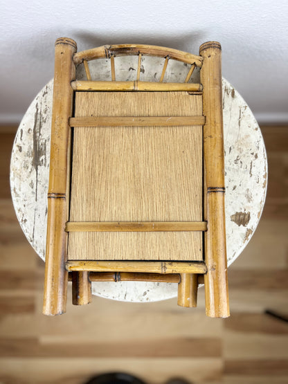 RARE Bamboo Folding Table Mirror
