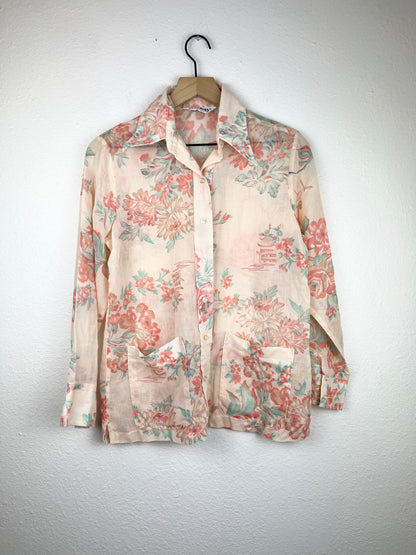 Floral Pagoda Chore Top