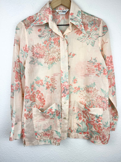 Floral Pagoda Chore Top