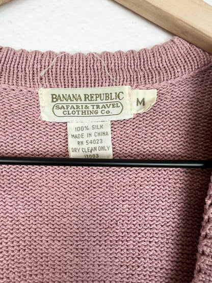 Retro Banana Republic Silk Cardigan