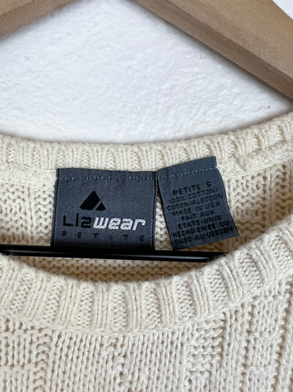 Liz Wear Cream Knit Sweater