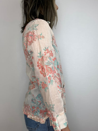 Floral Pagoda Chore Top