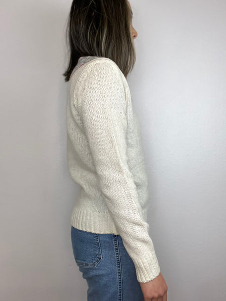 SALE Aston Shetland Wool 1/4 Button Up Sweater