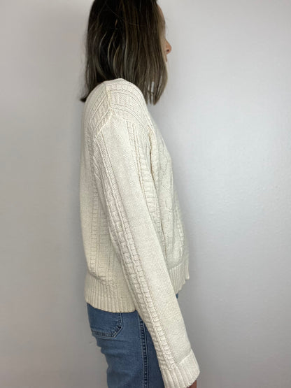 Liz Wear Cream Knit Sweater