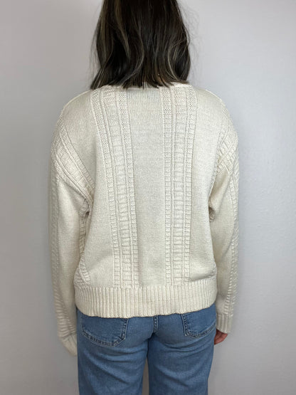Liz Wear Cream Knit Sweater