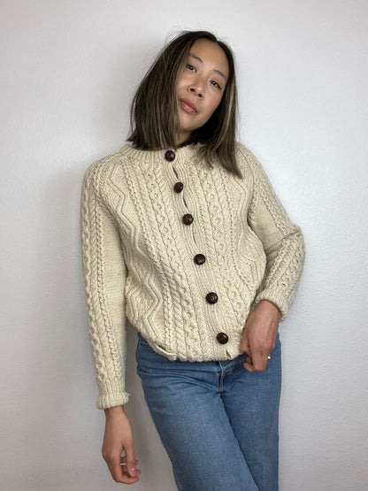 Vintage Nordstrom Handmade Fisherman Knit Cardigan