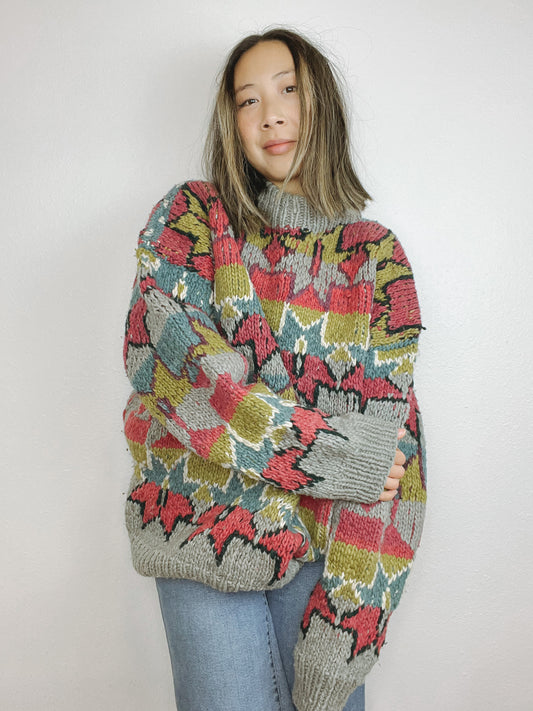 DEL MUNDO CHUNKY KNIT SWEATER