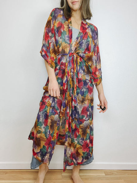 Silk Watercolor Robe