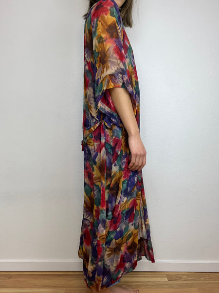 Silk Watercolor Robe