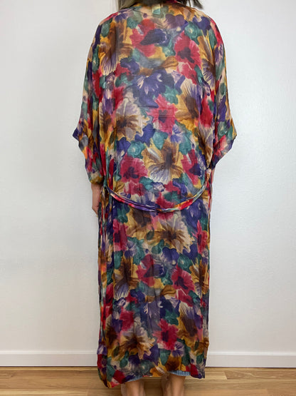 Silk Watercolor Robe