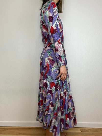 Handmade Bold Printed Floral Duck Dress
