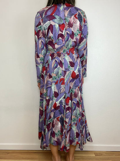 Handmade Bold Printed Floral Duck Dress