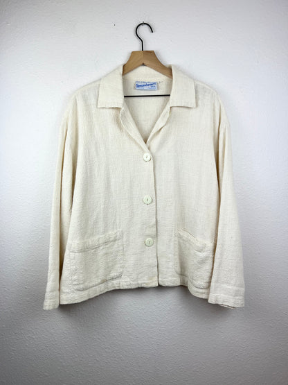 Neutral Cotton Chore Top