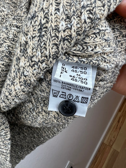 Heathered V-Neck 1-Button Sweater