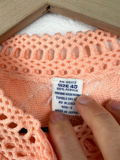 Falling Elm Stitch Peach Cardigan