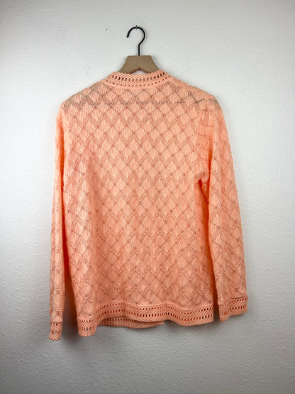 Falling Elm Stitch Peach Cardigan