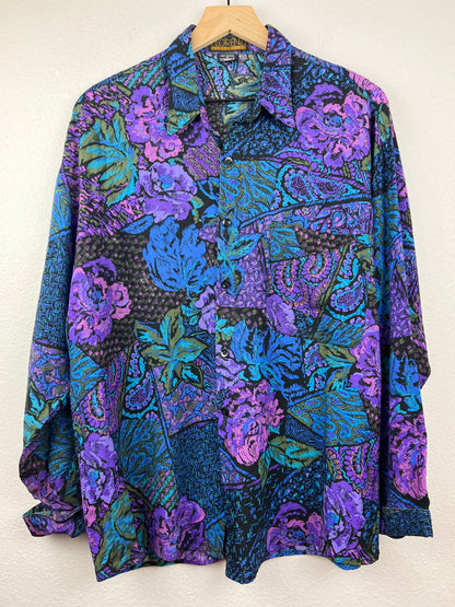 Patterned Floral Button Up Top