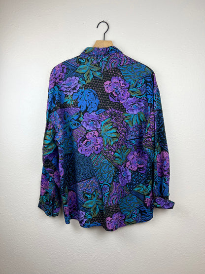 Patterned Floral Button Up Top
