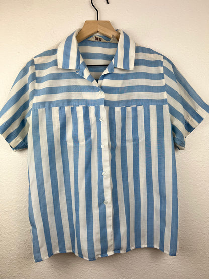 Here's a Hug Striped Button Up Top