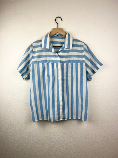 Here's a Hug Striped Button Up Top