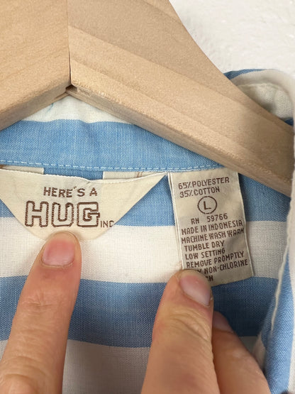 Here's a Hug Striped Button Up Top
