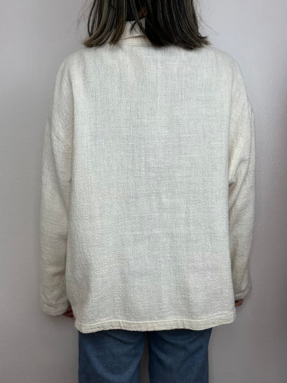 Neutral Cotton Chore Top