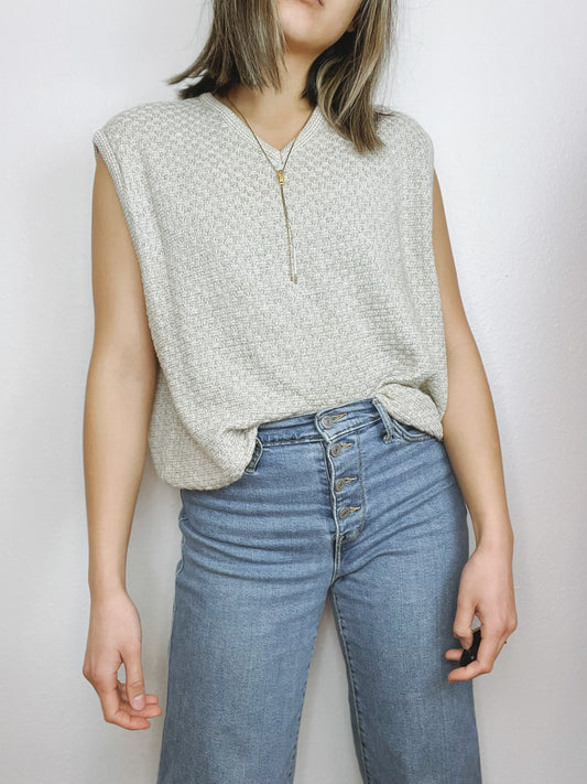 Textured Sweater Vest