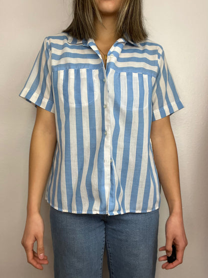 Here's a Hug Striped Button Up Top
