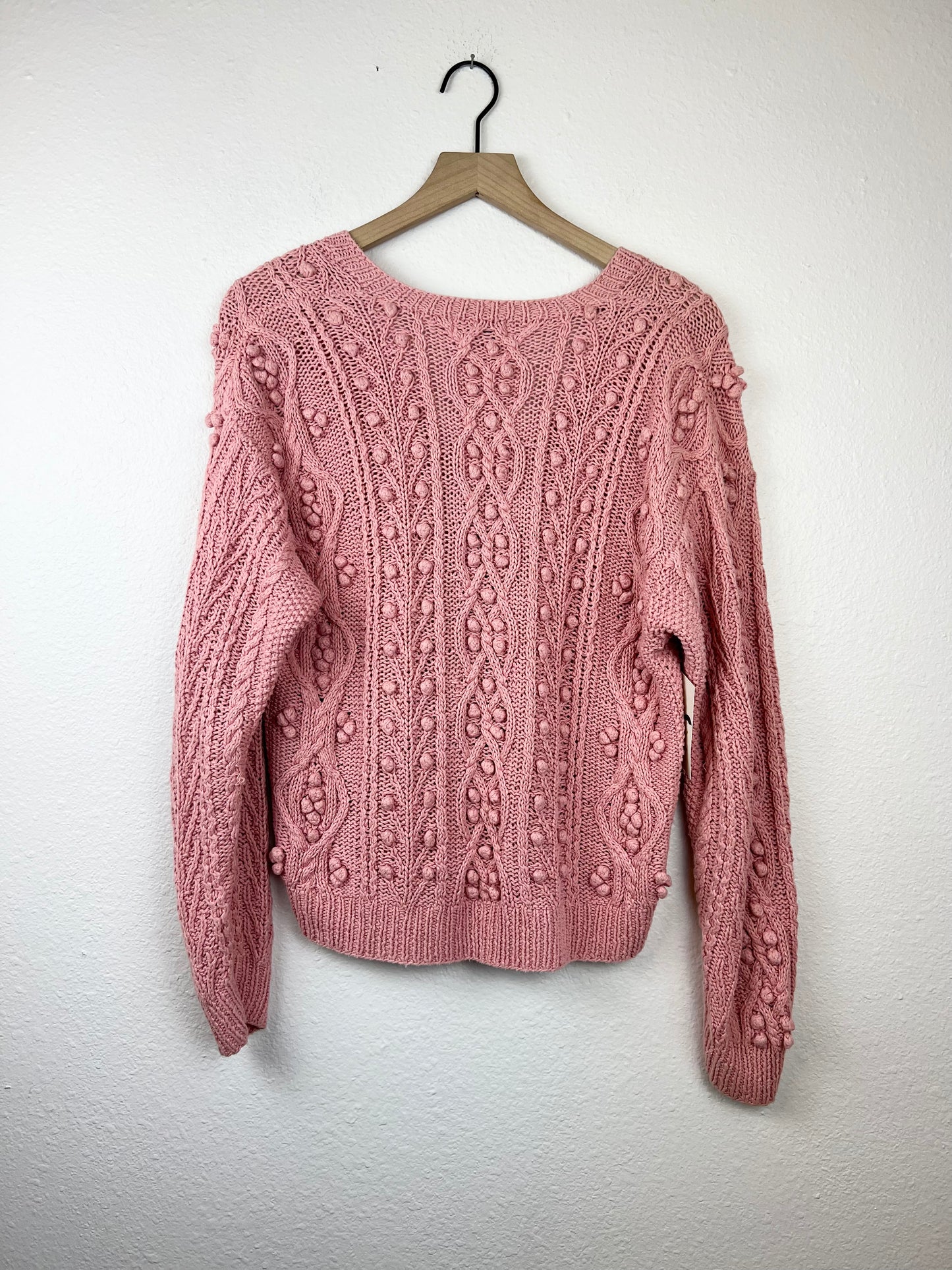 Pink Bubble Texture Cardigan