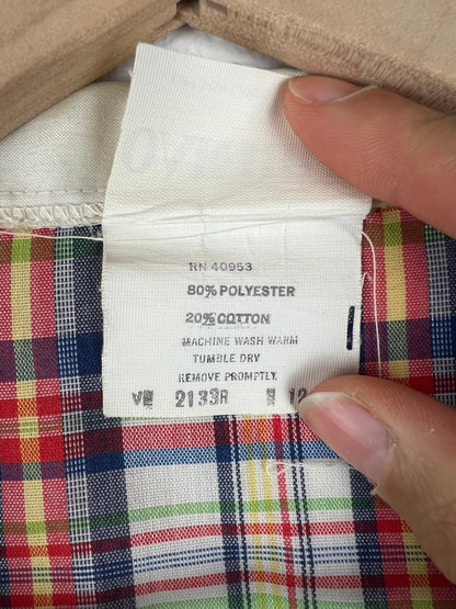 Vintage Oak Hill Plaid Button Up Top