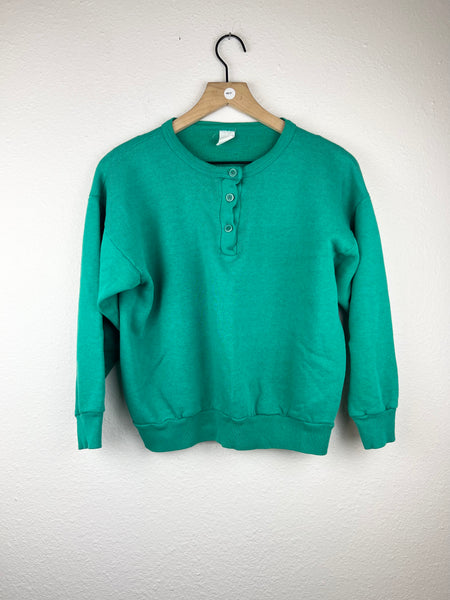 Vintage 1/4 Button Up Crewneck Sweatshirt