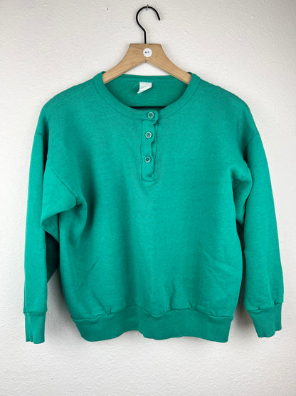 Vintage 1/4 Button Up Crewneck Sweatshirt