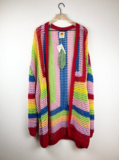 NWT Farm Rio Rainbow Knit Cardigan