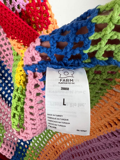 NWT Farm Rio Rainbow Knit Cardigan