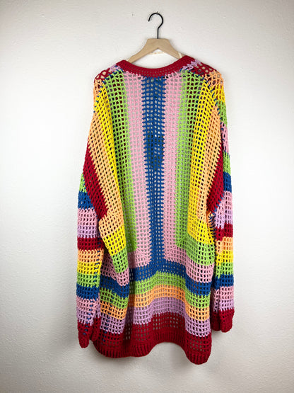NWT Farm Rio Rainbow Knit Cardigan