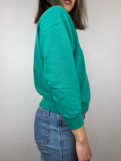 Vintage 1/4 Button Up Crewneck Sweatshirt