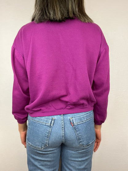 3/4 Button Up Crewneck Sweatshirt