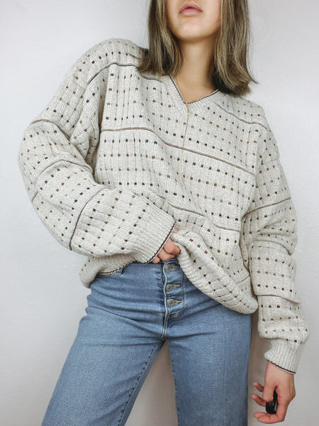 Earth Tones Patterned Sweater