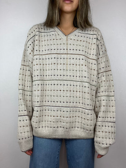Earth Tones Patterned Sweater