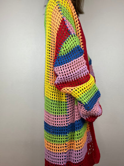 NWT Farm Rio Rainbow Knit Cardigan